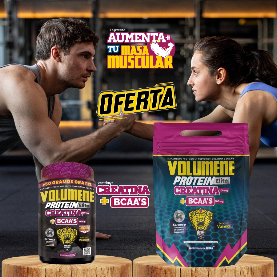 creatina, proteina y bcaas